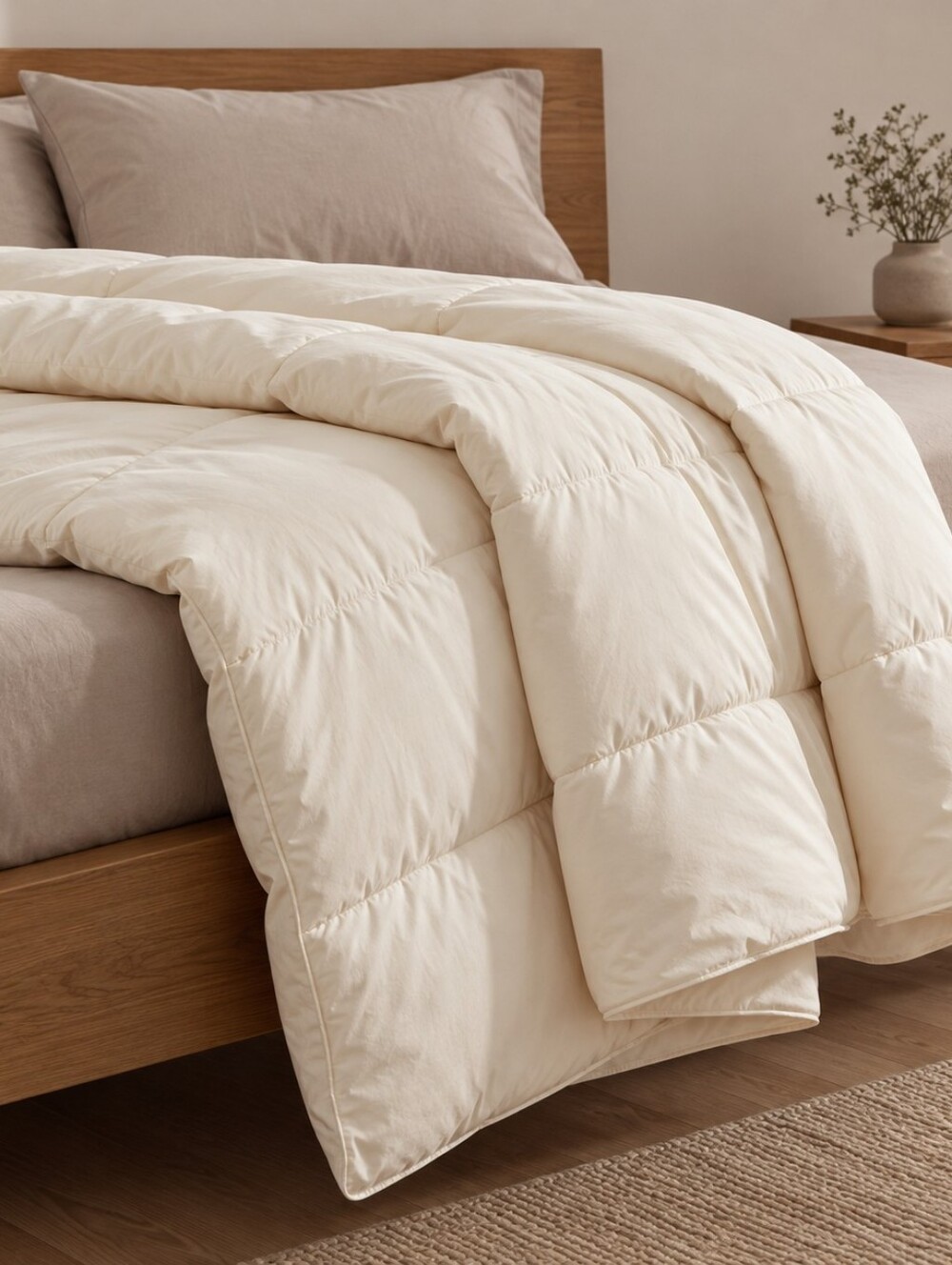 Cream All-Season Comforter - Plush Down Alternative